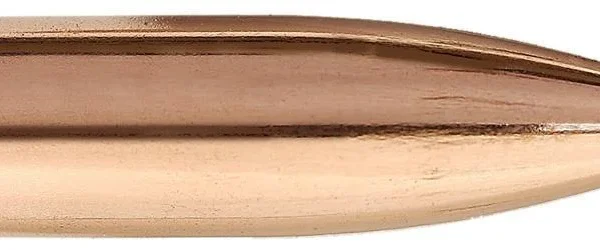 Sierra Varminter Rifle Bullets, copper-colored bullet in side view with pointed nose