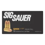 Sig Sauer Sig Elite Performance Handgun Ammunition 9mm Luger 115 gr FMJ 1185 fps 50/ct - alternate view 2