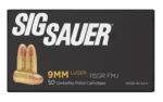 Sig Sauer Sig Elite Performance Handgun Ammunition 9mm Luger 115 gr FMJ 1185 fps 50/ct - alternate view 6