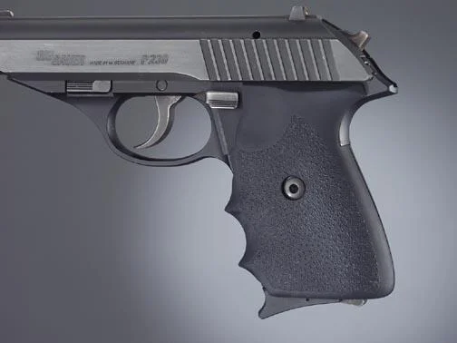 Hogue SIG Sauer Grips P230-P232 black rubber grip with finger grooves, right side