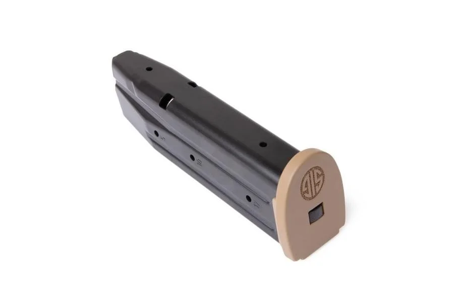 sig-sauer-p320-m17-m18-9mm-17-round-coyote-magazine-primary Sig Sauer Handgun Magazine P320-M17/M18, angled view with coyote baseplate