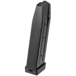 Sig Sauer P320 X-Five Legion handgun magazine in black, angled front and side view