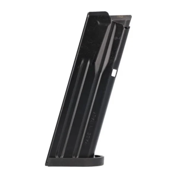 Sig Sauer P320-XTEN Factory Magazine, black angled side view with extended base plate