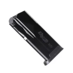 Sig Sauer P365XL magazine, black angled side view with flush base plate