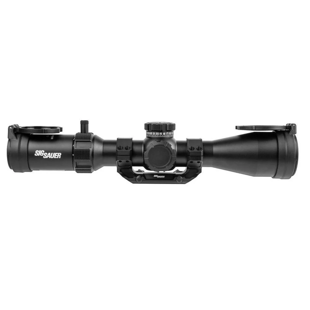 sig-sauer-tango-msr-mrad-34mm-ffp-primary Sig Sauer Tango MSR black scope, right-side view with adjustment turrets and MSR mount