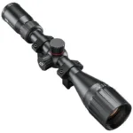 Simmons Pro Target Air 3-9x40 rifle scope, black angled view with adjustment turrets and rings