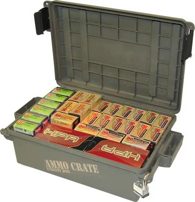 Mtm Molded Products Company MTM Ammo Crate Utility Box Small 13"x9"x4.8" Army Green