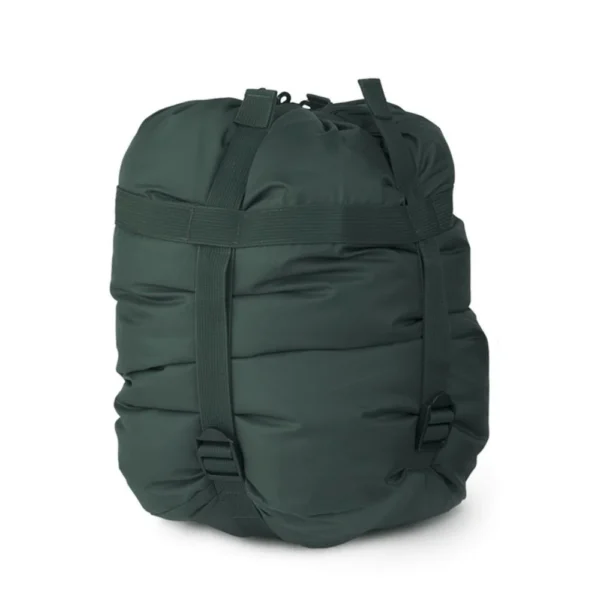 Snugpak Compression Stuff Sacks Medium Olive, front view with compression straps and buckles