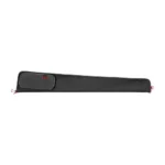 Allen Competitor Series Soft Shotgun Case, grey side view with black end panel and red zipper pulls