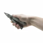 SOG Poweraccess Deluxe Multi-Tool black multi-tool open and held in one hand
