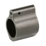 SOLGW Liberty Gas Block .750 SS silver, angled front view with circular bore and top pin hole