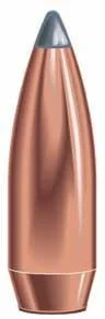 Speer Boat-Tail Big Game Rifle Bullets, copper-colored pointed bullet with gray tip