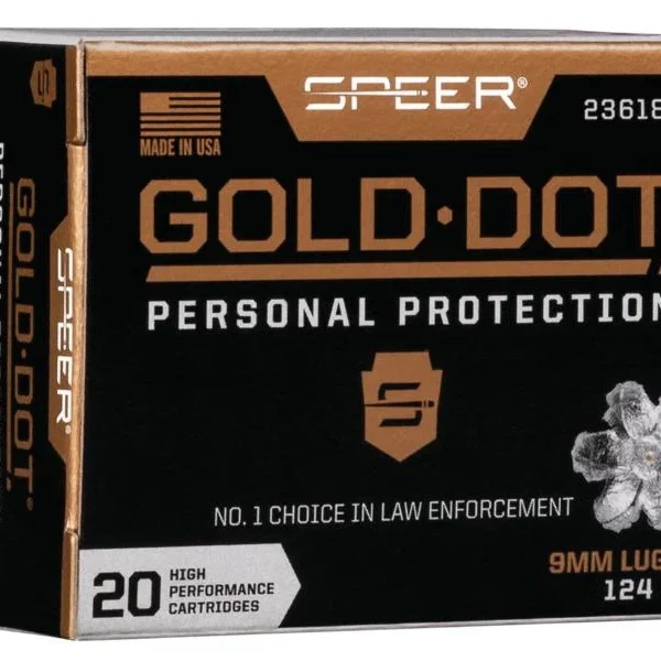 Speer Ammunition SPR GOLD DOT 9MM 124GR HP 20/200