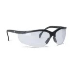 Walker's Sport Shooting Glasses, front view with black wraparound frame and clear lenses