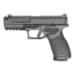 Springfield Echelon Comp black pistol left-side view with textured grip and slide cutouts