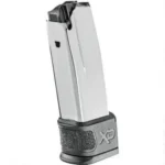 Springfield XD MOD.2 Sub Compact Extended Handgun Magazine, silver body with black extended base
