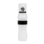 Rock Ridge Outdoors Cupped SRG Hammer Goose Mouth Call front view in white with black band