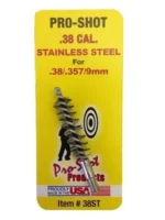 Pro-Shot Products Pro-Shot Stainless Steel Pistol Bore Brush (8/32 Thread) .38/.357 cal - alternate view 2