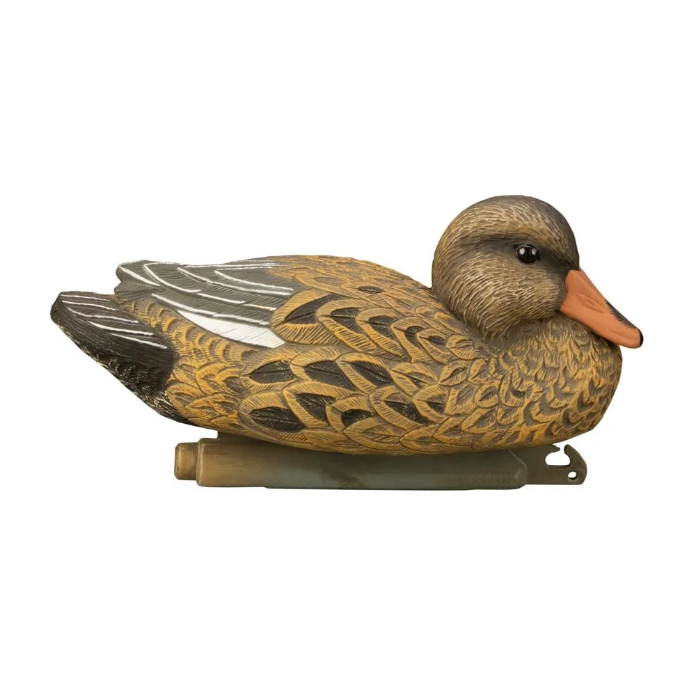 standard-gadwall-foam-decoys-6pk-primary Higdon Outdoors Standard Gadwall brown duck decoy, left side view with orange bill
