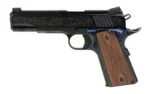 Standard MFG Co LLC Standard Mfg 1911 Handgun .45 ACP 7rd Magazine 5" Barrel Black and Royal Blue Engraving with Brown Grips