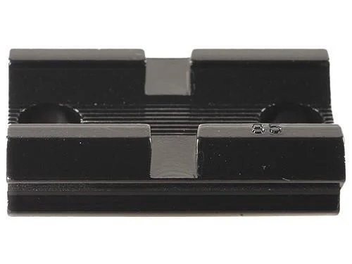Weaver Standard Top Mount Aluminum Scope Base #85, gloss black front and rear bases, top view
