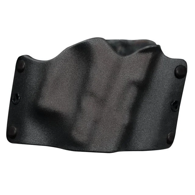stealth-operator-iwb-holster-black-rh-compact-iwb-primary Stealth Operator Compact IWB Holster, black molded holster in front view with mounting screws