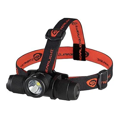 Streamlight ProTac 2.0 Headlamp, black lamp with red and black adjustable head straps