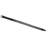 GSM Muddy Stretch Straps, single black perforated strap with orange buckle