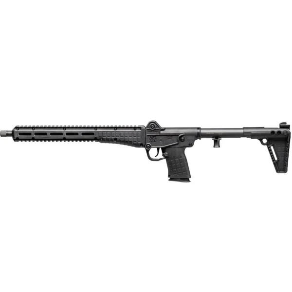 Kel-Tec KELTEC SUB2K 5.7, black carbine in full left-side view with adjustable stock