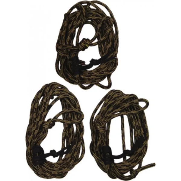 Summit 30 ft. Safety Line 3pk, three coiled brown and black ropes with loops