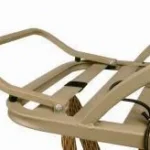 Summit Footrest Kit in tan, angled view mounted on a channel platform frame