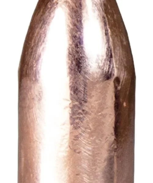 Berry's Superior Plated Rifle Bullets, single copper-colored bullet in front view