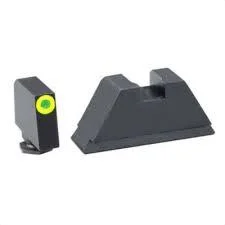 Ameriglo Green Tritium sights, black front and rear sights with lime green front outline