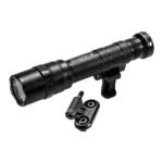 Surefire Dual Fuel Scout Light Pro weapon light in black, angled side view with mounting hardware