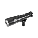 SureFire Scout Light Turbo, black, angled side view with round bezel and rail mount