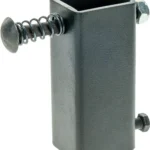 AOB Caldwell T-Post Plate Hanger, dark gray front view with spring-loaded pin and bolts