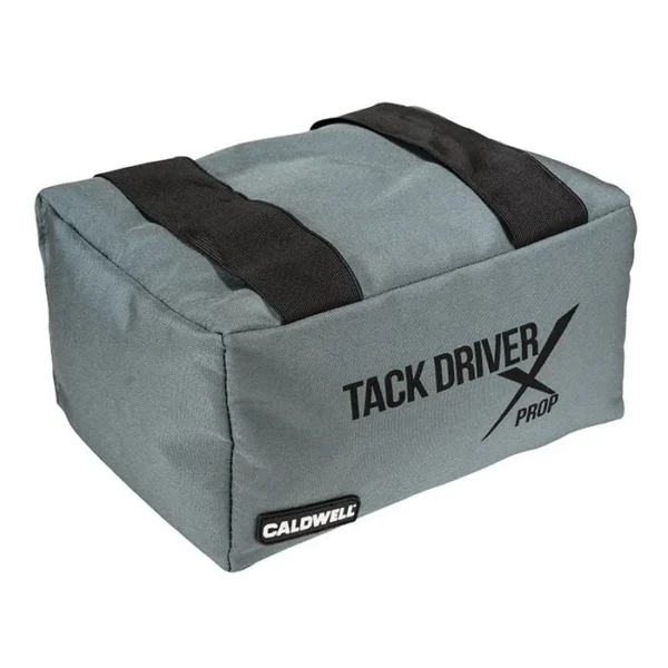 AOB Caldwell TackDriver Prop Bag, gray and black angled view with printed branding
