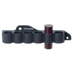 Tacstar Slimline Sidesaddle Shotshell Holder, black six-loop holder with one red shell