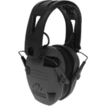 Walker's Razor Tacti-Grip Ear Muffs battleship gray front view with padded headband