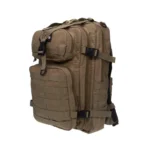 G-Outdoors Tactical Bugout Computer Backpack, tan front three-quarter view with pockets and straps