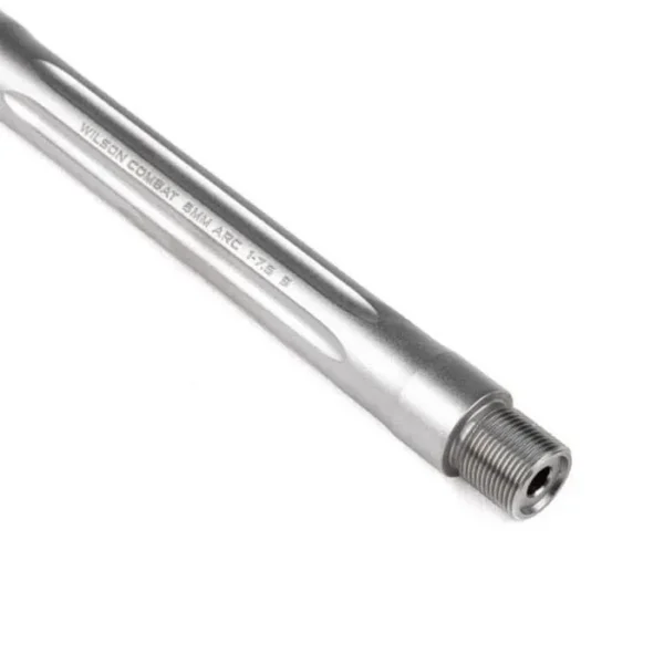 Wilson Combat Tactical Hunter bead-blasted stainless barrel with fluting and threaded muzzle