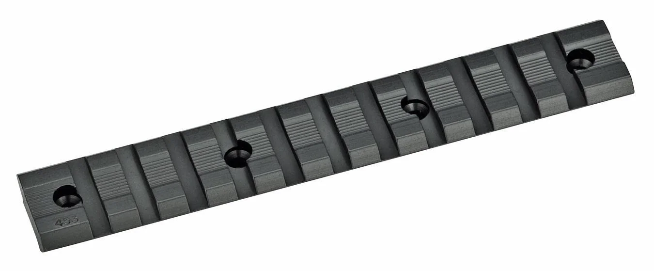 tactical-multi-slot-aluminum-scope-base-primary Weaver 1-Piece Tactical Multi-Slot Aluminum Scope Base, black angled top view