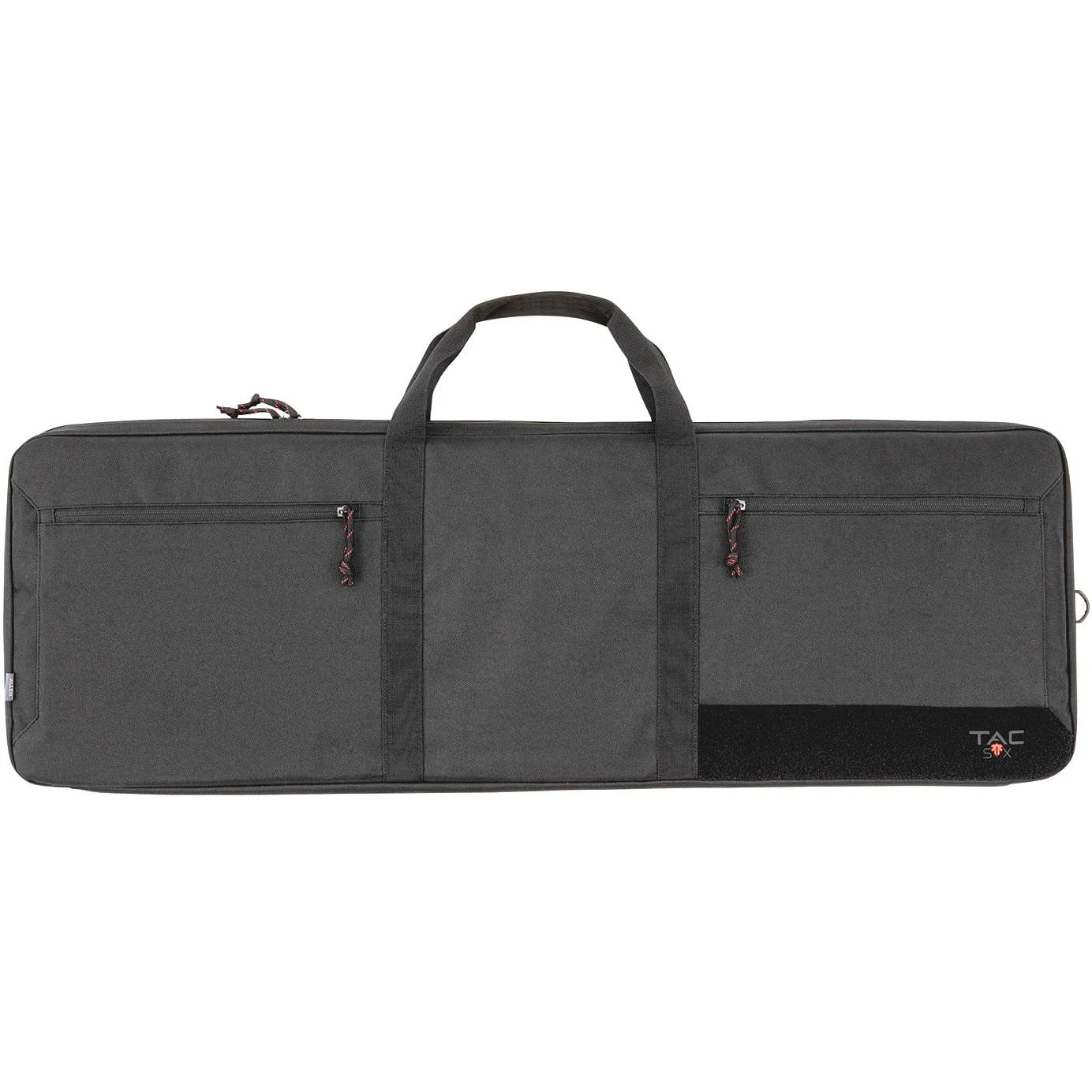 tactical-rifle-case-38-inch-primary Allen Tac Six Division 38-inch Tactical Case, black side view with handles, zippers and pockets