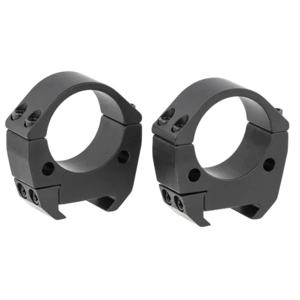 Talley 2-Piece Picatinny Modern Sporting Scope Rings, pair in black angled view
