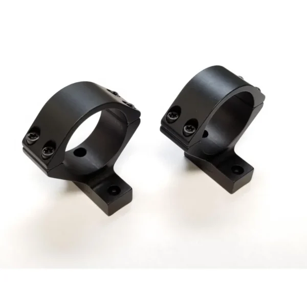 Talley 2-Piece Rings & Base Combo Tikka T1x 1in Low, black angled view with paired rings