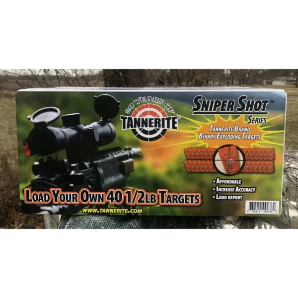 Tannerite Sniper Shot Series Propack, front view of green retail box with target graphics