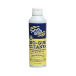 Tetra Gun Bio Gun Cleaner Spray, front view of white aerosol bottle with blue and yellow label