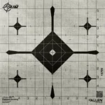 The Allen Company Inc. Allen EZ Aim Thermal ID Grid Bullseye Paper Target 12" x 12" - Gray