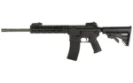Tippmann M4-22 Pro black rifle, right-side view with adjustable stock, handguard and magazine