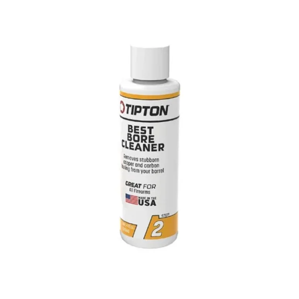 AOB Tipton Best Bore Cleaner, white bottle with white cap and orange label accents
